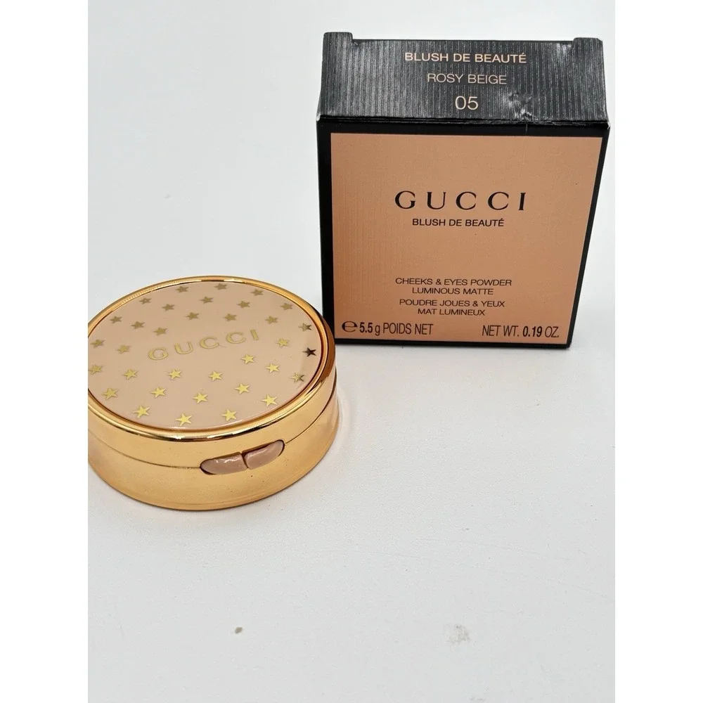 Gucci Blush De Beauté 05 Rosy Beige Luminous Matte Cheeks Eyes NIB 5.5g